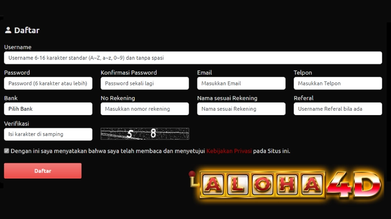 Cara Daftar Di ALOHA4D